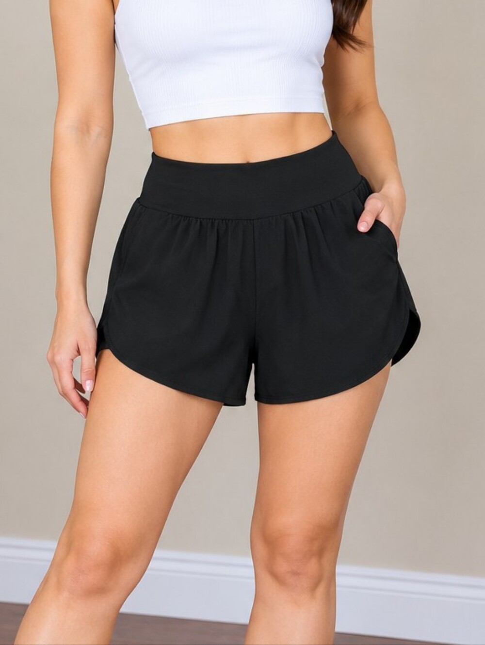 Black Women's Active Lounge Shorts